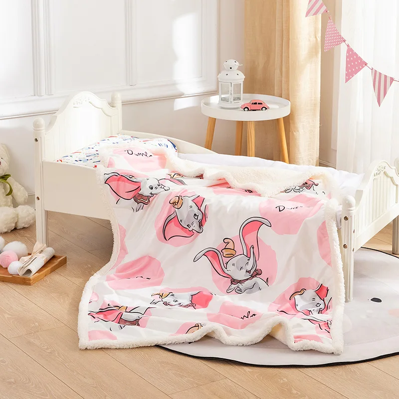 

Disney Dumbo Sherpa Blankets Cartoon Donald Duck Cashmere Blanket Bed Cover Bedspread Flannel Coverlet Throw