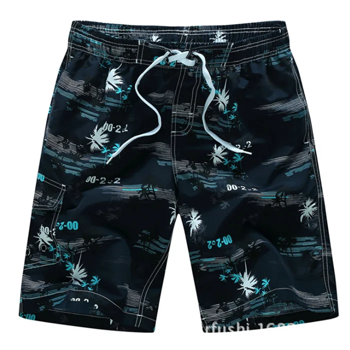 blue Новые мужские пляжные шорты большого размера, M-6XL Шорты для плавания, быстросохнущие пляжные шорты для серфинга, спортивные шорты - Цвет: blue