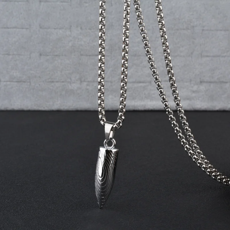 

Bullet Necklace Trendy Men's Personality Retro Domineering Net Red Ornament Trendy Bullet Head Student Bullet Shell Accessories