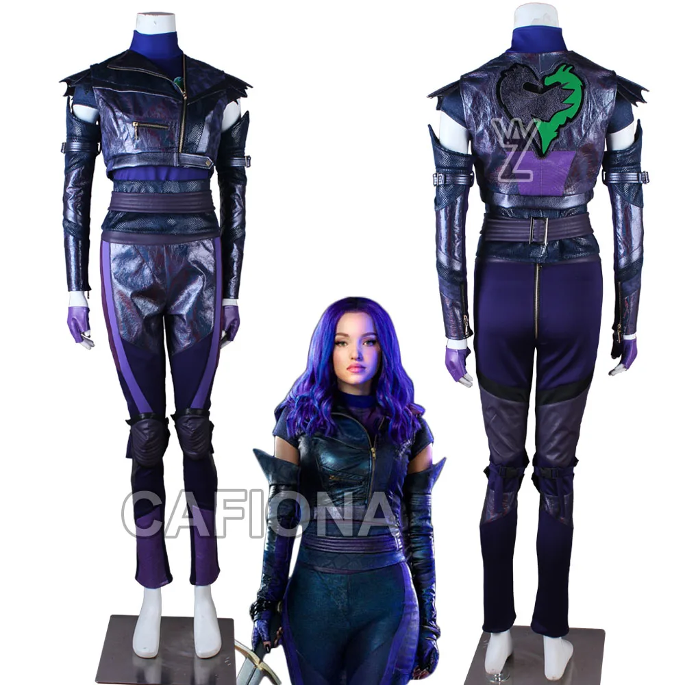 Новинка Наряд для косплея наследники 3 Кожаная куртка в стиле панк на Хэллоуин