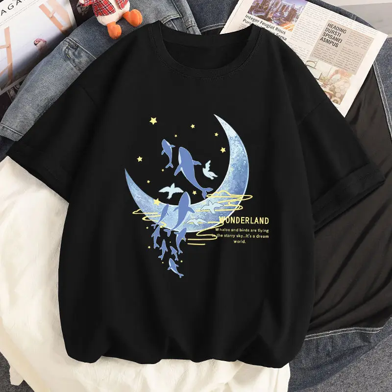 

Women Cotton T-Shirt Summer Women's T-Shirts Plus Size Harajuku Cute Girl Short Sleeves T Shirt Leisure Loose T-Shirt Tops