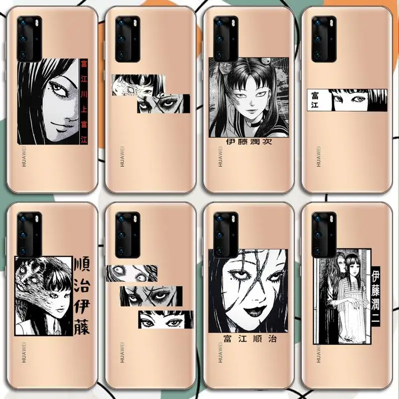 

Junji Ito Japanese Manga Horror Phone Case Transparent for Huawei mate 20 10 9 8 X S 5G Z Enjoy pro plus