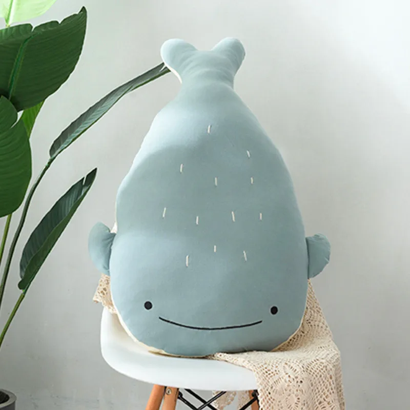

45CM Ins Northern Europe Nordic Style Home Sofa And Car Pillow Cushion Very Soft Plush Doll Toy Spotted Dark Green Whale