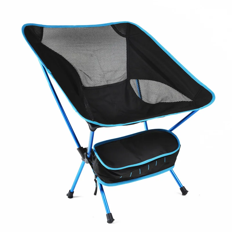 구매 휴대용 고하중 야외 캠핑 의자, 해변 하이킹 피크닉 좌석 낚시 도구 여행 초경량 접이식 의자