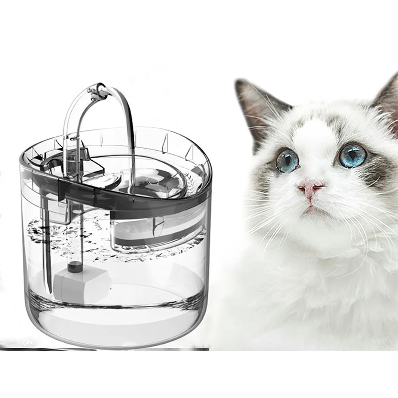 

1.8L Intelligent Cat Dog Water Fountain Dispenser With Faucet Transparent Drinker Auto Pet Drinking Filters Sensor Feeder Bowl