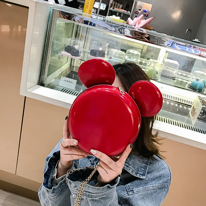 Новая Милая дамская сумочка Disney маленькая круглая с Микки Маусом индивидуальный