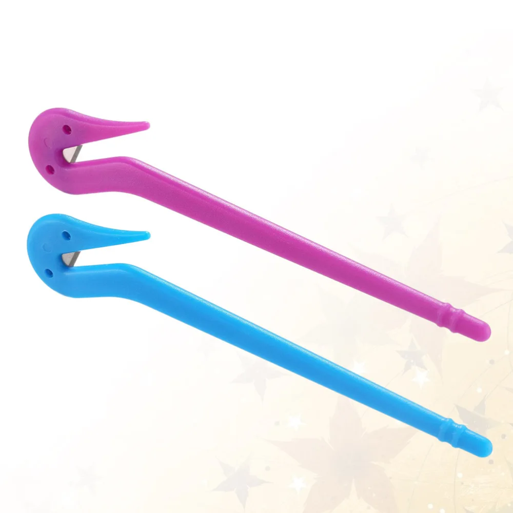 

2pcs Elastic Hair Band Cutters Disposable Rubber Band Remover Pain Free Hair Ties Removing Tool (Mixed Colors)
