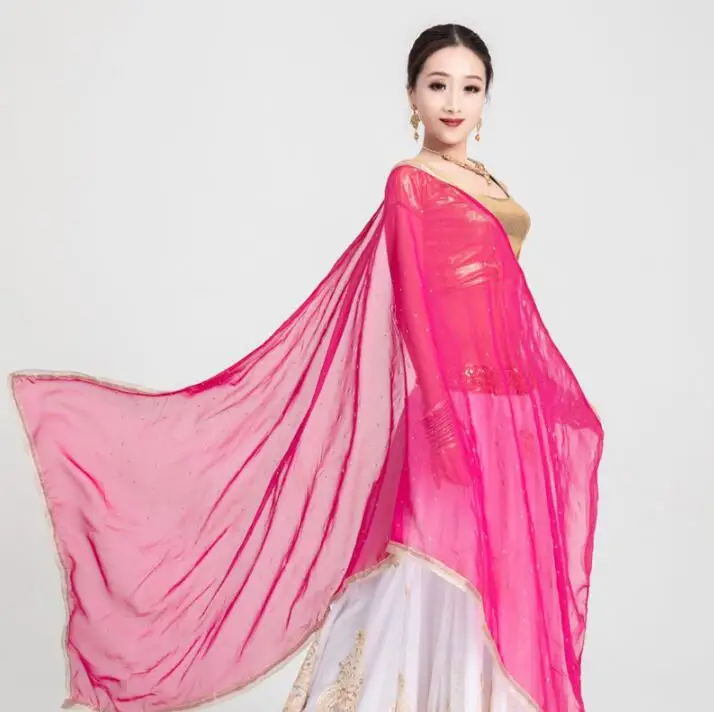 Оптовая Продажа Индийский женский сари танец живота Leng Ha платок красивый большой