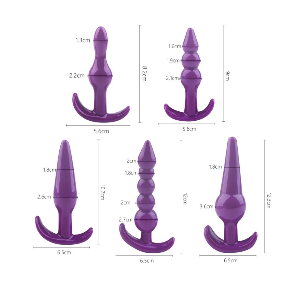 Силиконовая Анальная пробка задний двор 5 шт./компл. секс игрушки для пары