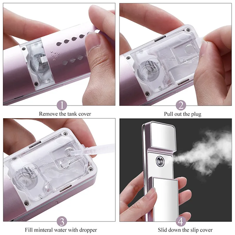 Нано распылитель для лица Mister Ionic Cool Mist увлажняющий Распылитель портативный