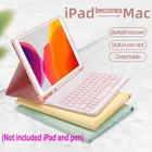 Чехол с клавиатурой для iPad 7-го поколения, чехол для iPad 10,2 Pro 11 2021 Air 4 2020 10,9 Air 2 9,7 Air 3, чехол с мышью