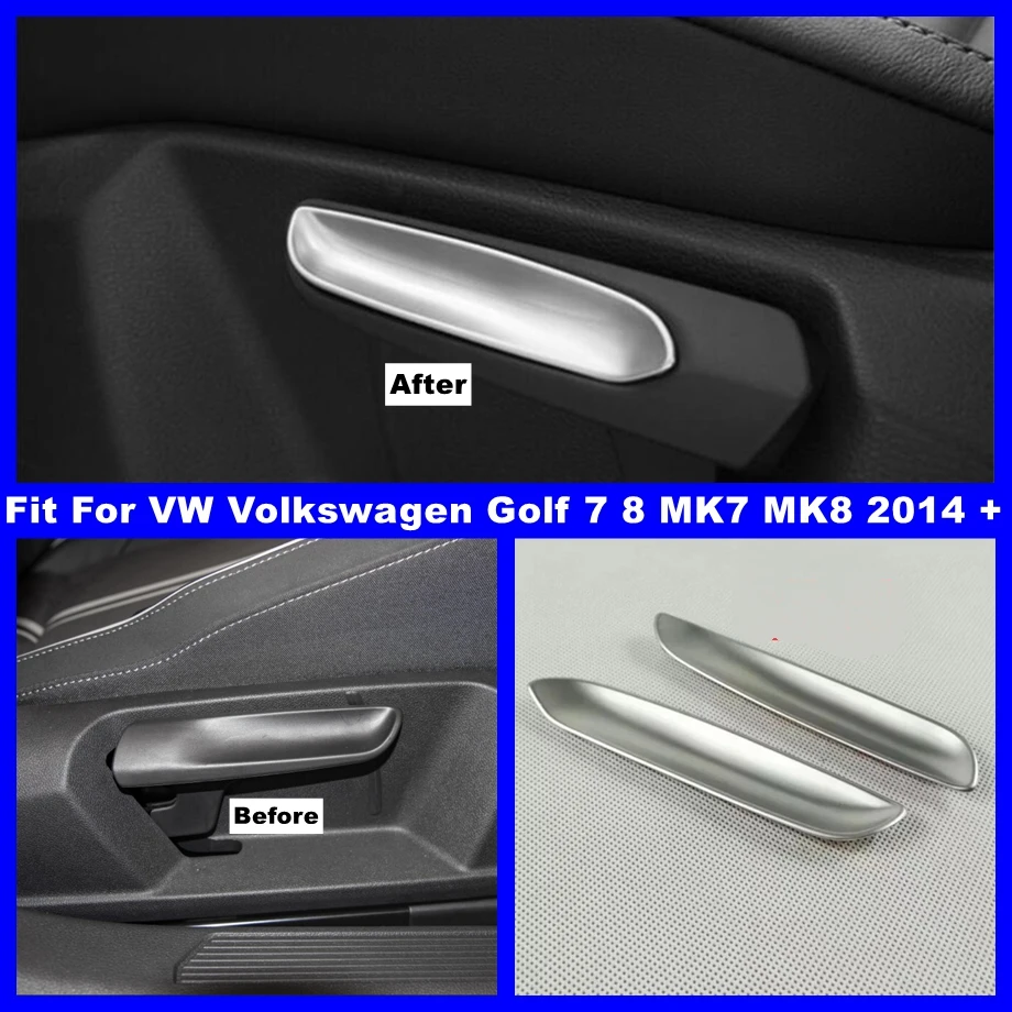 

Matte Interior Refit Kit Seat Chair Backrest Adjustment Handle Cover Trim Fit For VW Volkswagen Golf 7 8 MK7 MK8 2014 - 2021