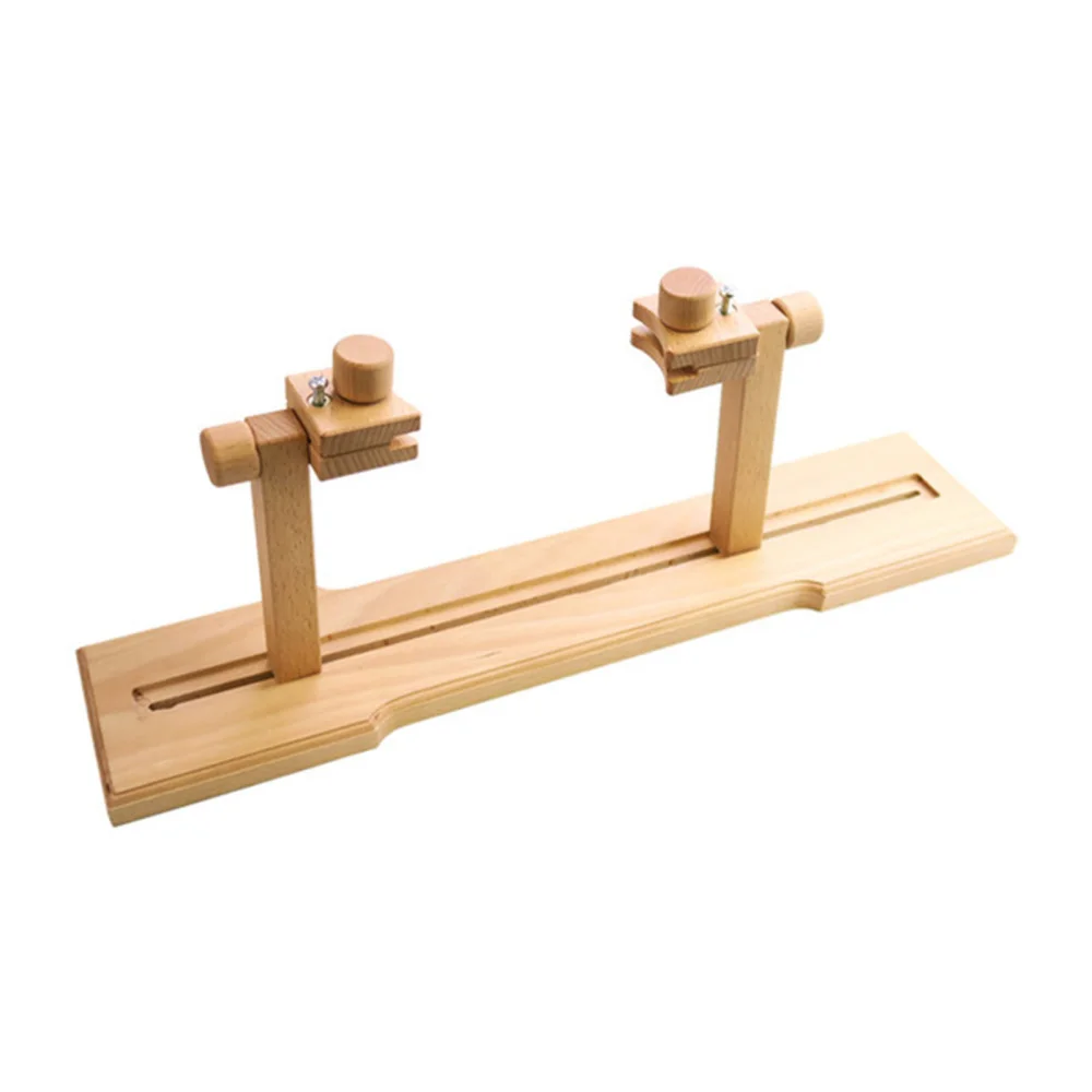 

Embroidery Cross Stitch Hoop Rack For Craft Sewing Needles Frame Natural Wood Durable DIY Tool Support Rotating Adjustable