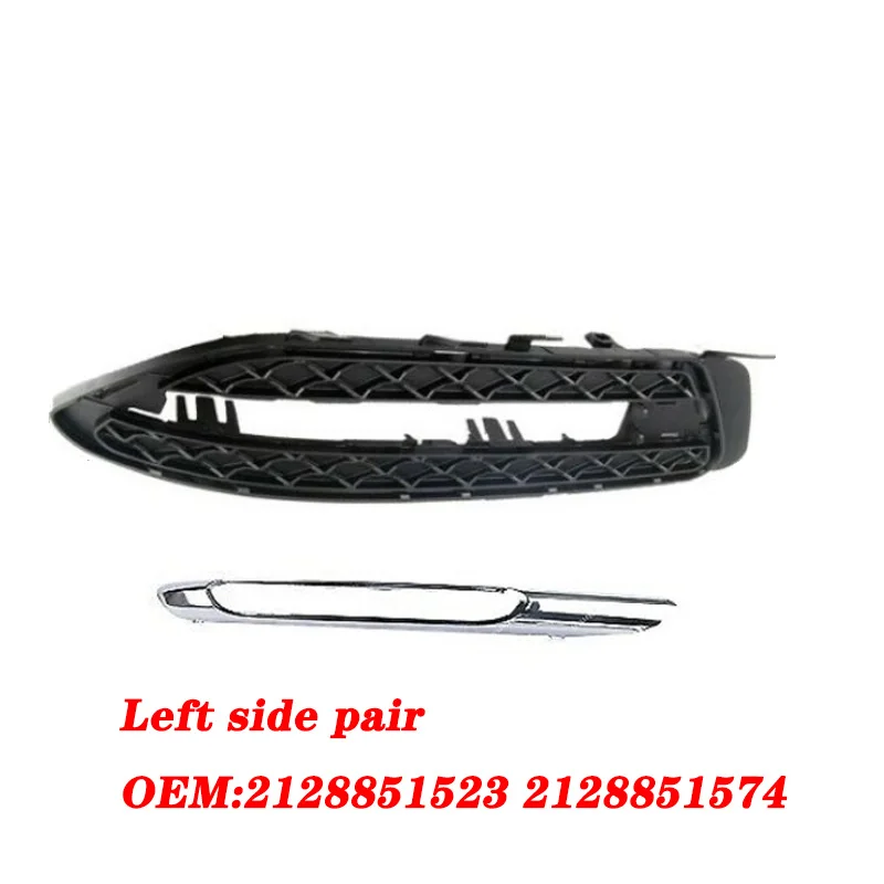 Left side pair Передняя решетка автомобиля, дневной ходовой светильник, крышка 2128851523 2128851623 2128851574 2128851674 для Mercedes E-Class W212 2012 2013 - Цвет: Left side pair