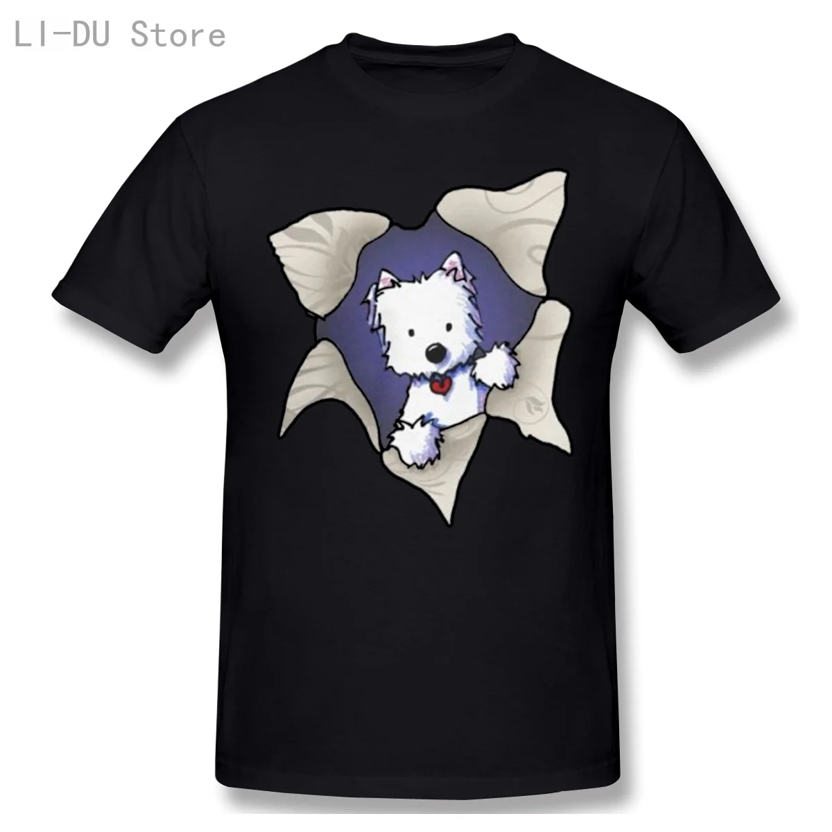 KiniArt Westie Blast мужские футболки West Highland White|Мужские футболки| |