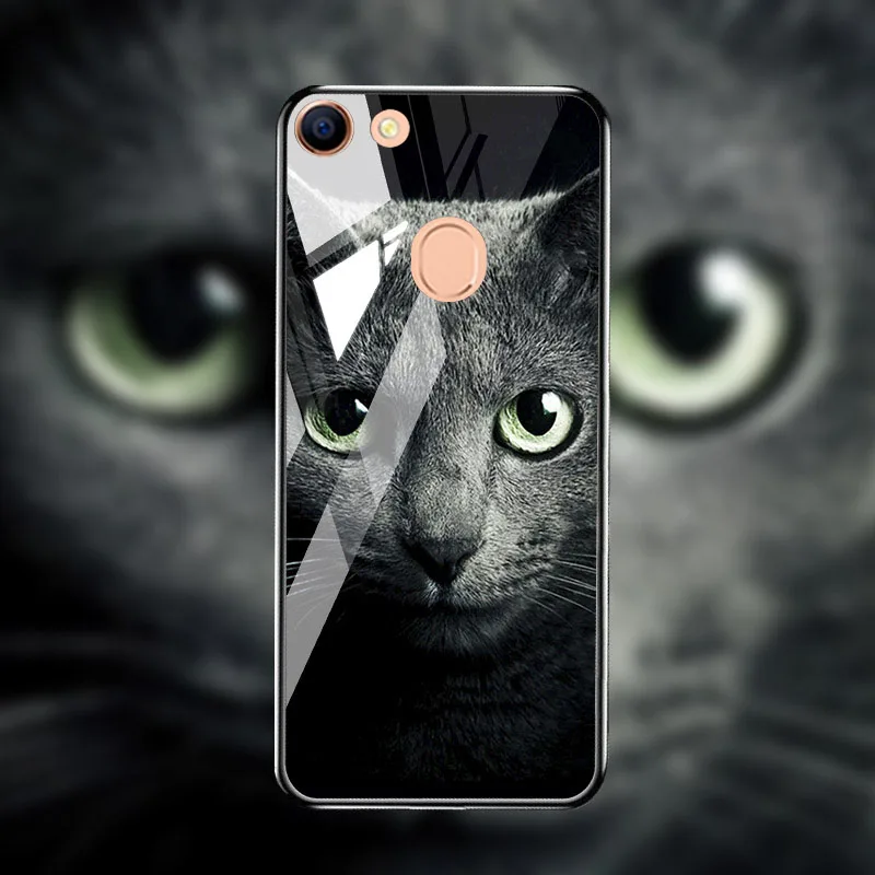 Чехол из закаленного стекла для OPPO F7 F9 A5 A3S чехол s Star Space силиконовый чехол с краями для Vivo V9 Y85 чехол Coque Funda Bumper - Цвет: B102