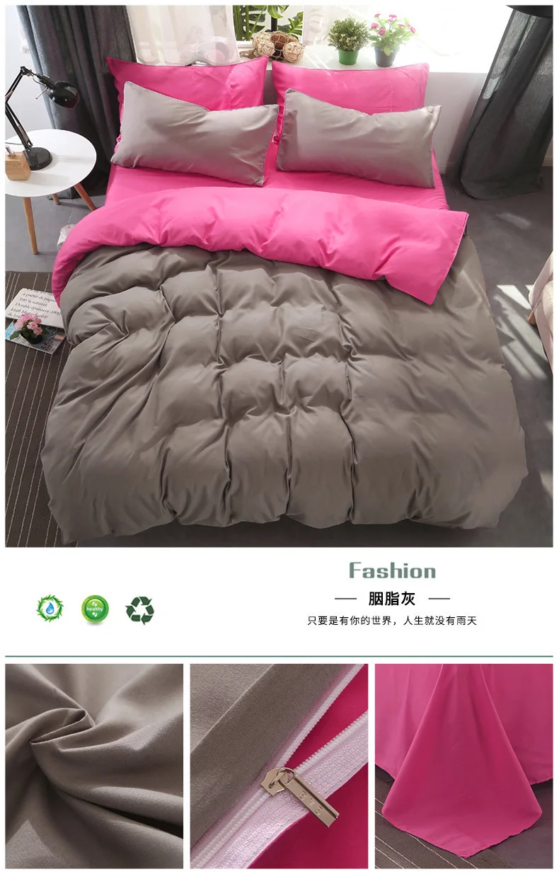 Оранжевый, желтый, чистый цвет, Комплект постельного белья, 3 шт./4 шт., детское Мягкое хлопковое постельное белье, один двойной, королева, King size, пододеяльник 220x240