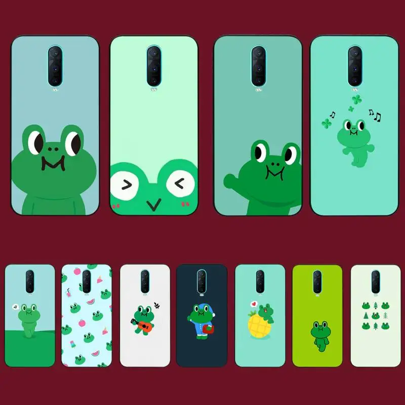 

TOPLBPCS cute cartoon Frog Phone Case for Vivo Y91C Y11 17 19 17 67 81 Oppo A9 2020 Realme c3