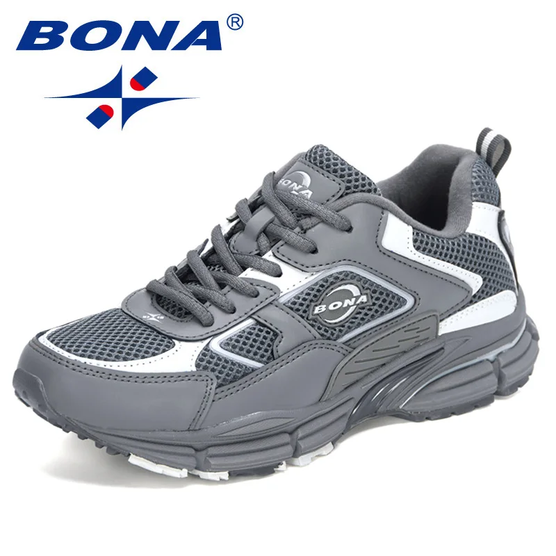 BONA 2022 New Designers Light Sneakers Breathable Running Shoes Men Outdoor Sport Fashion Comfortable Casual Shoes Man Footwear