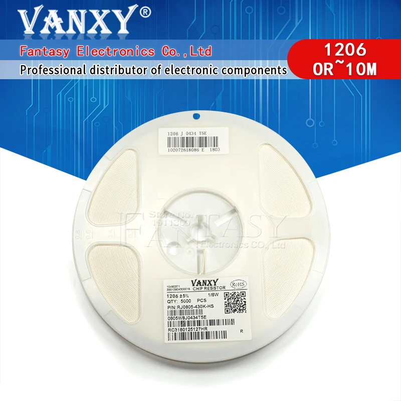 5000 шт. 1206 SMD резистор 0R ~ 10M 1/2 Вт для детей 0 1 10 100 150 220 330 Ом 1K 2 K 10K 100K 1R 10R 100R 150R 220R 330R|330