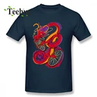 Винтажная футболка с изображением китайского дракона для мужчин, новинка, уникальный мужской топ с графическим рисунком, бесплатная доставка