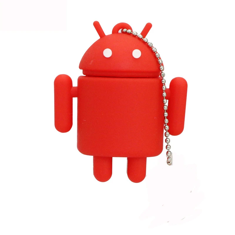 Реальная емкость флеш-накопитель мультфильм милый Android Робот 4 Гб 8G16GB USB флеш-накопитель Забавный BB8 Монстр карта памяти Флешка подарки - Цвет: 01 Red