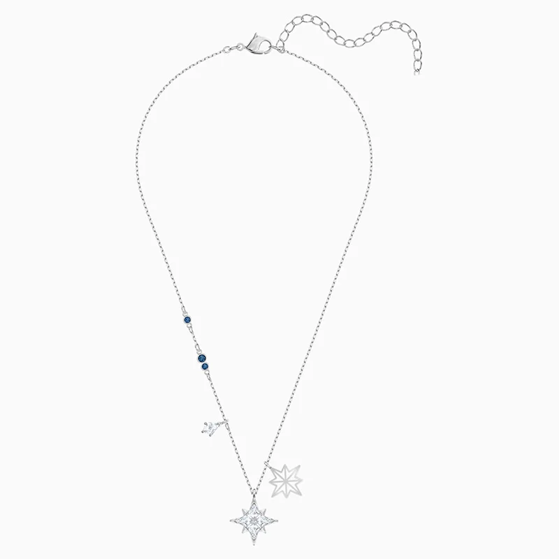 

Fashion New SWA SYMBOLIC STAR Pendant Necklace Fresh Star Decorative Pattern Crystal White Gold Necklace Female Jewelry Gift