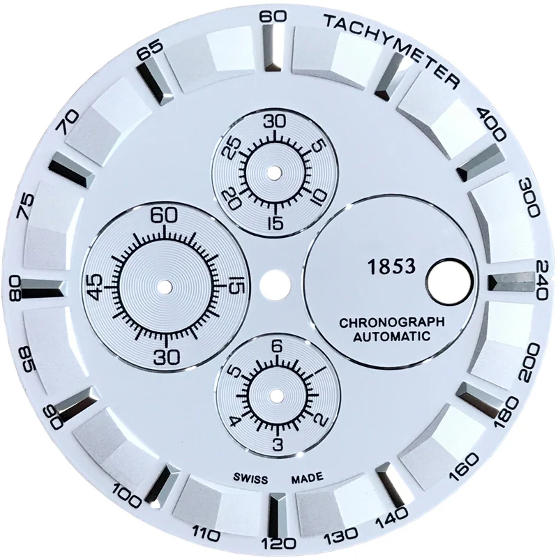 White dial 36,4 мм Циферблат подходит для мужских механических часов T035627A T035 текстовые часы аксессуары Подходит для T035627 запасные части - Цвет: White dial