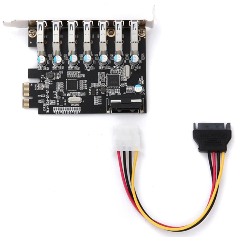 superspeed usb 30 7 портов pci e экспресс карта с