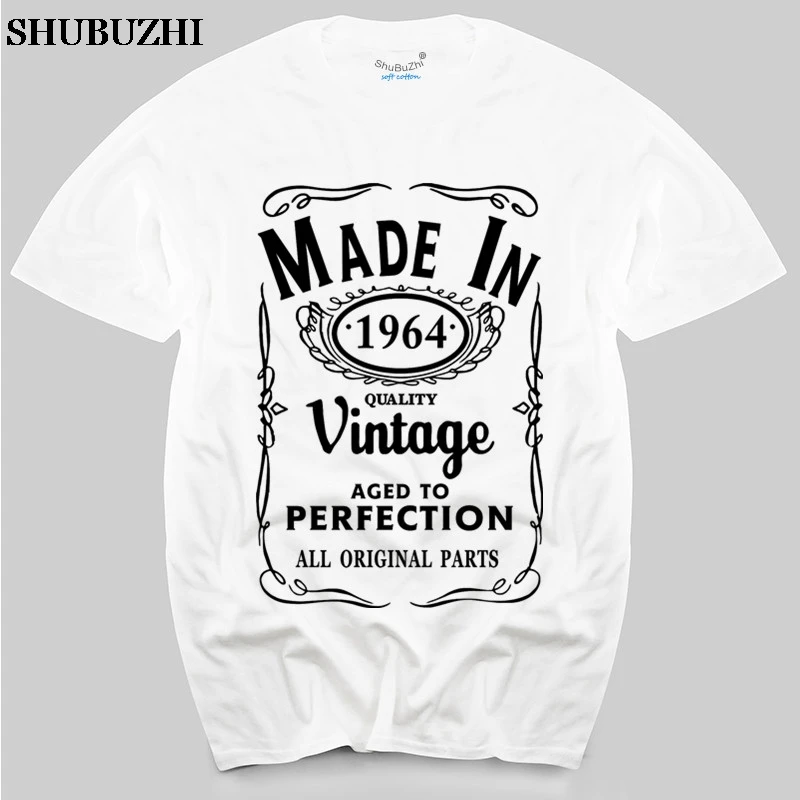 

Made in 1964 T-Shirt Born 52nd Year Birthday Age Present Vintage Funny Mens Gift men's top tees