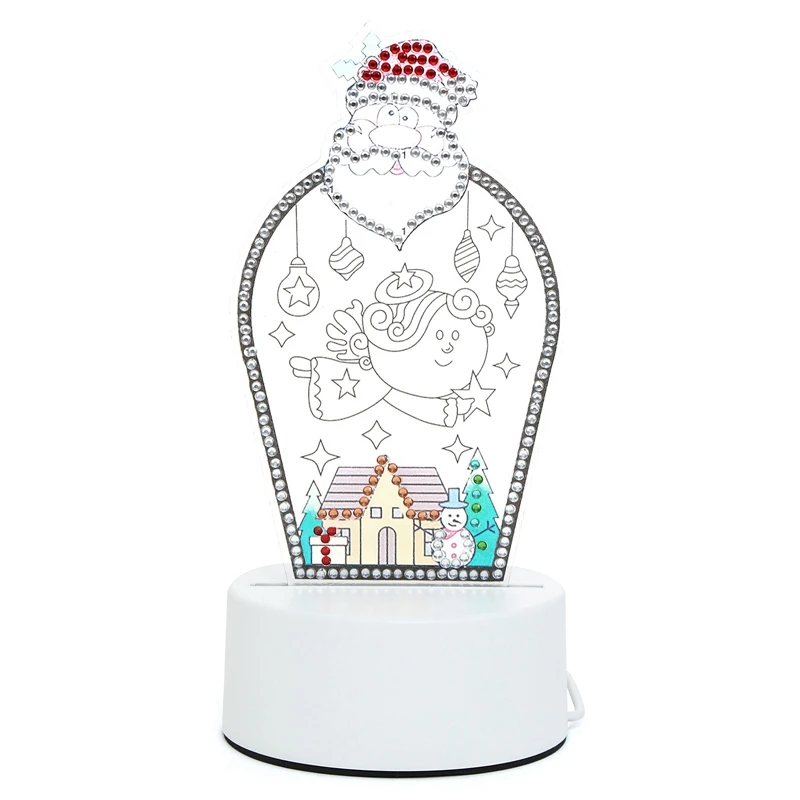 

LED Diamond Painting Lamp DIY LED Light Kit Christmas Ornaments Night Light with USB Cable for Home Decoration Art Craft