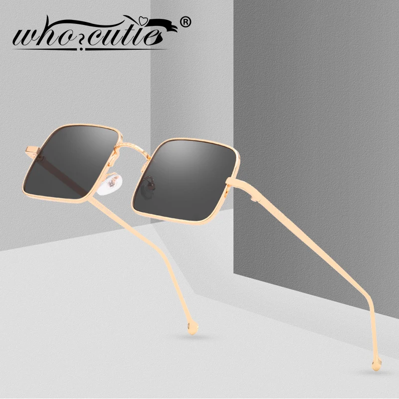 WHO CUTIE Vintage Small Square Sunglasses Women Brand Designer 2019 Trendy Fashion Gradient Pink Lens Sun Glasses Female OM862 | Аксессуары