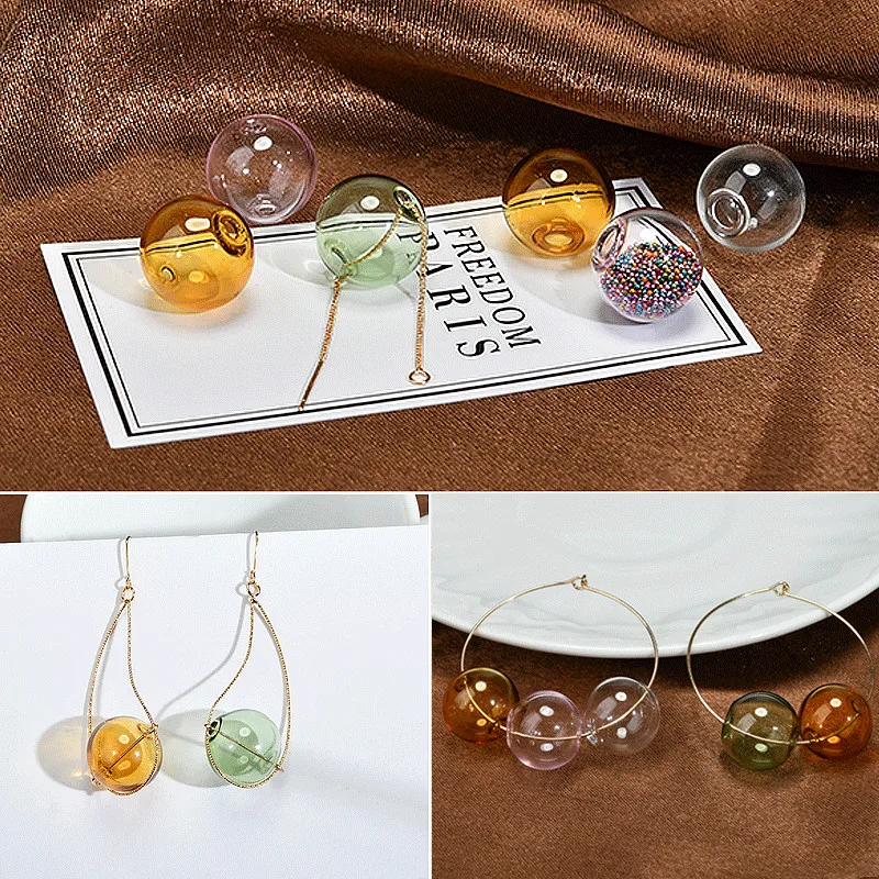 

DIY корейские аксессуары, Русалка Пена цвет стеклянные пузыри серьги кулон