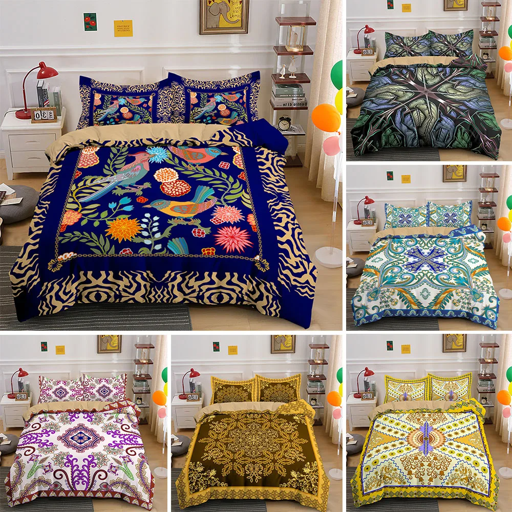 

Mandala 3D Bedding Sets 3D Printed Duvet Cover Queen/king Size Bohemian Luxury Bedclothes Home Decoration 2/3PCS With Pillowcase