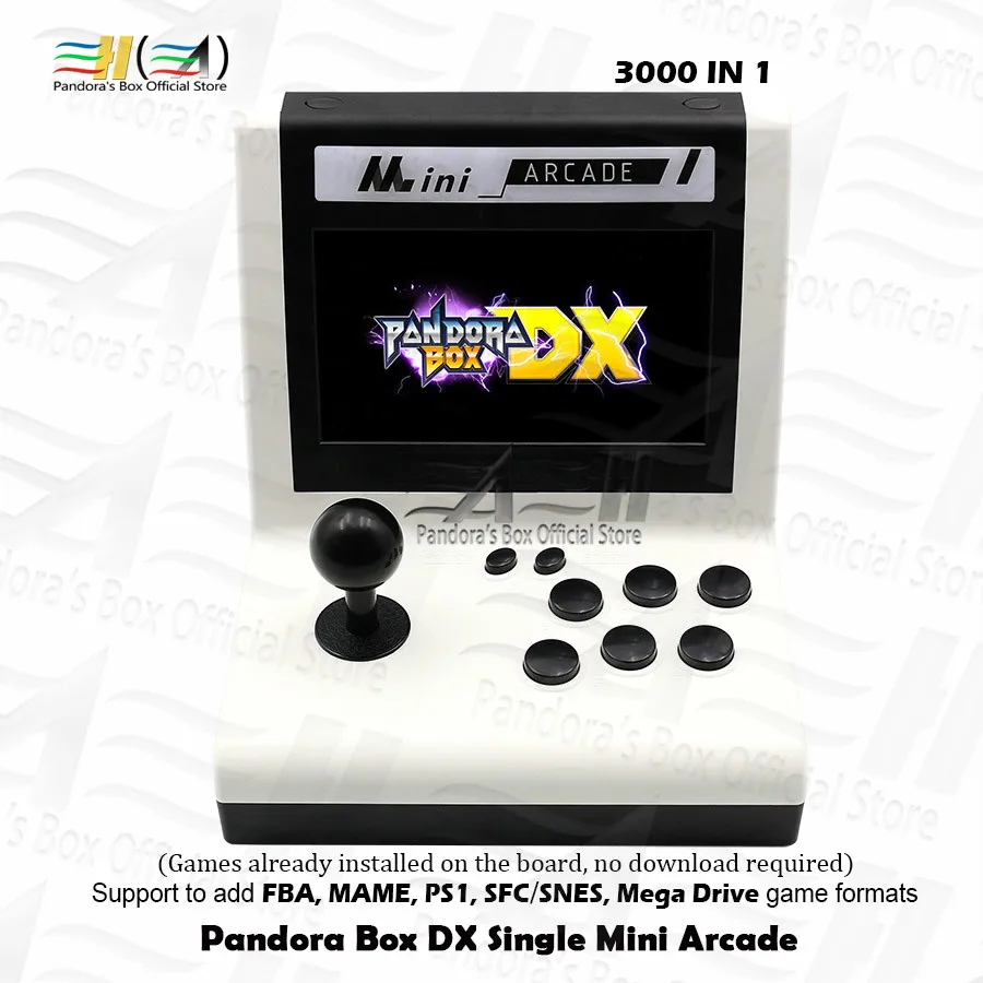 Оригинальная коробка Pandora DX 3000 в 1 одиночная мини Аркада бартоп может сохранить