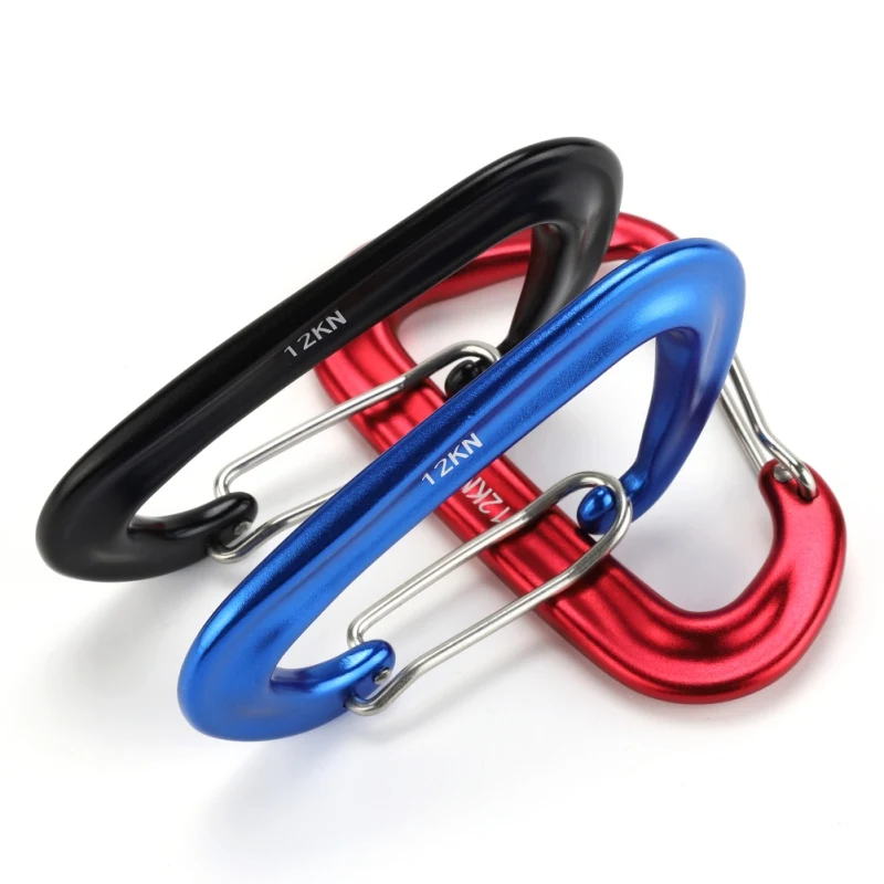 

Aluminum 12KN Hammock Safety Balance Carabiner Clasp D-ring Buckle Hook Camping Outdoor Ultra EDC Tool .