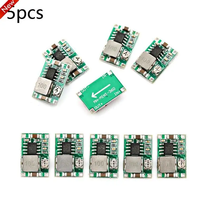 

5PCS RC Airplane Module Mini 360 DC-DC Buck Converter Step Down Module 4.75V-23V to 1V-17V LM2596 18* 12mm