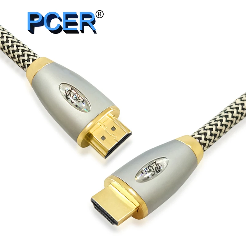 PCER HDMI кабель к 2 0 позолоченный HDR 4K для разветвителя расширитель адаптер
