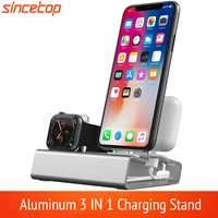 aluminum 3 in 1 charging stand for iphone 12 pro mini 11 xr xsmax 8 7 apple watch airpods charger dock station holder for iwatch