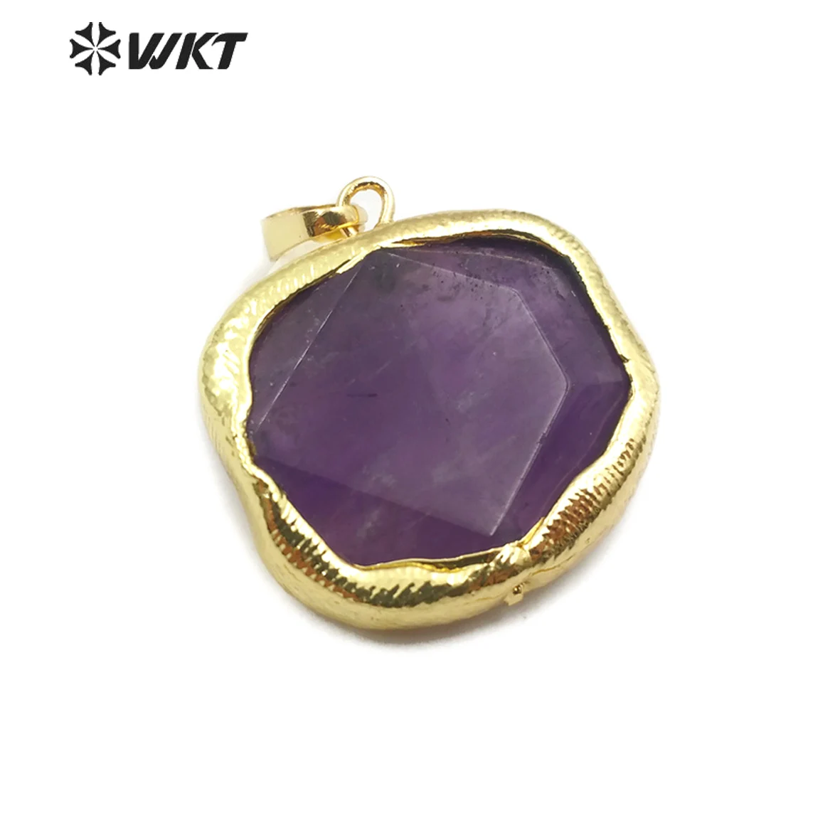 WT-P1468 кулон из натурального камня клубника камень/Амазонит/метист камень с золотой Гальванизированный модные подвески, ювелирные изделия