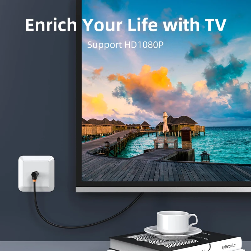 Кабельная антенна ТВ Кабель 90 градусов м/ф цифровой спутниковый кабель видео для