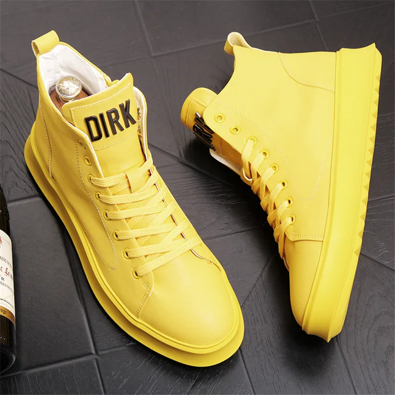 Высококачественная модная мужская обувь с высоким верхом в британском стиле