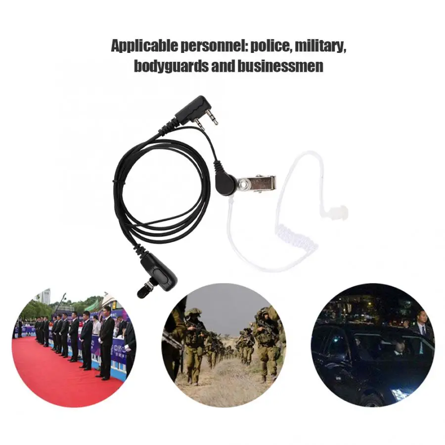 Наушники 2 Pin Акустическая трубка Гарнитура Walkie Talkies наушники для Retevis Kenwood Baofeng