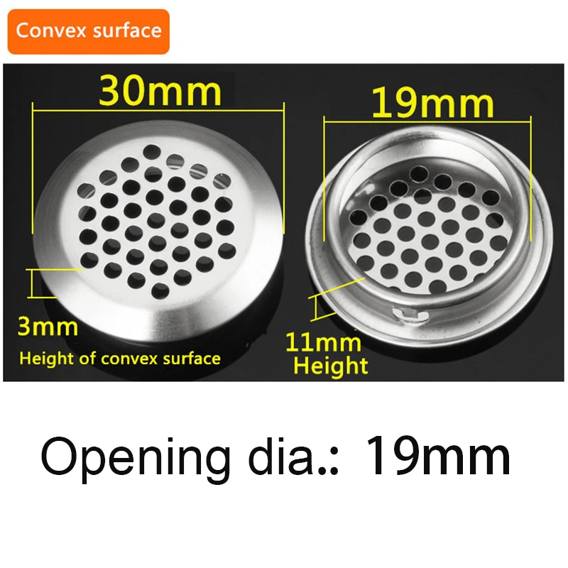 4 шт./лот Круглая Решетка вентиляционного отверстия из нержавеющей стали