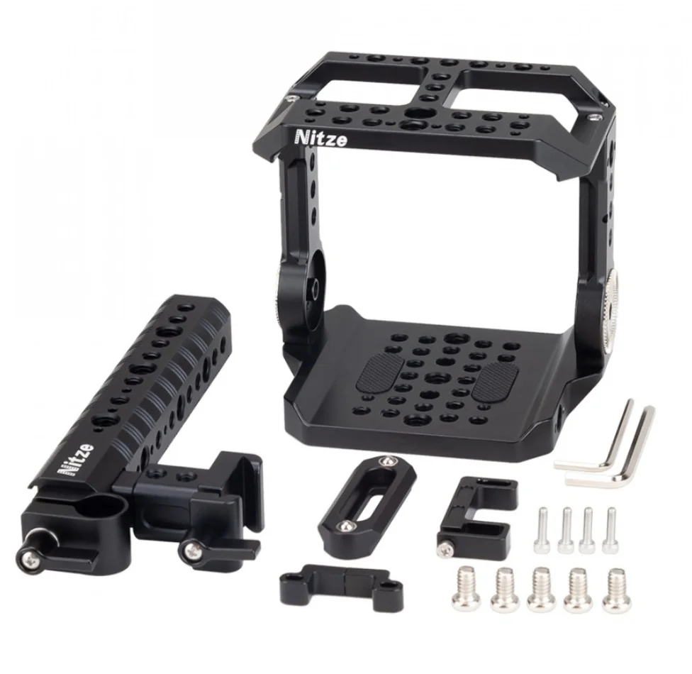 Клетка NITZE для камеры Z CAM E2 S6/F6/F8 со встроенными рельсами NATO и розеткой ARRI TP FS с
