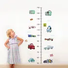 Настенные Стикеры с мультяшными машинками, 30 х90 см, таблица роста, для детских комнат, домашний декор, диснеевские измерительные наклейки на стену из ПВХ, роспись, искусство