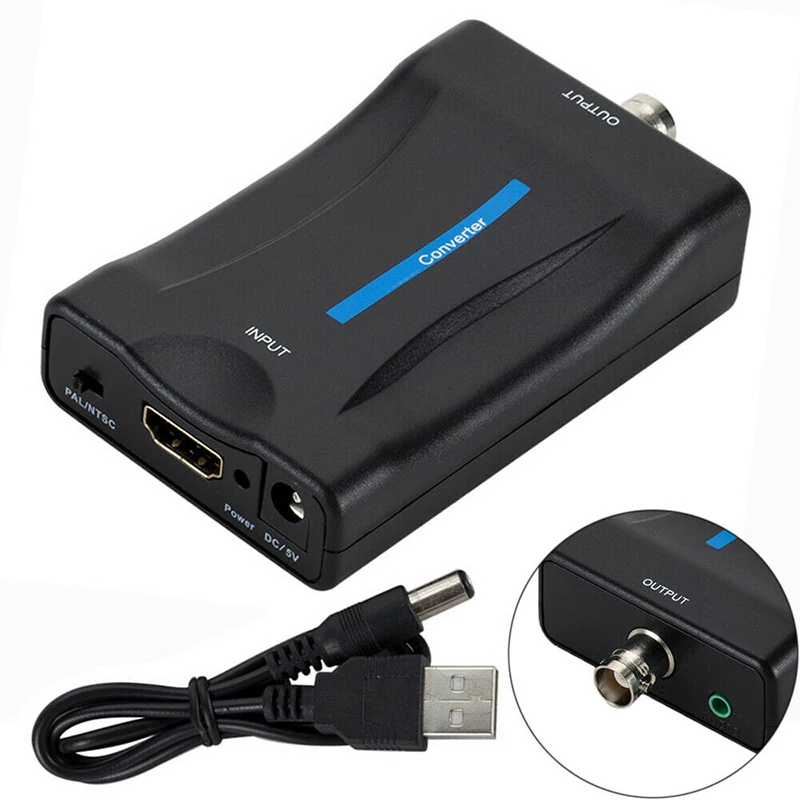 HDMI-совместимый преобразователь с BNC совместимый PAL/NTSC в адаптер 3 5 мм стерео аудио