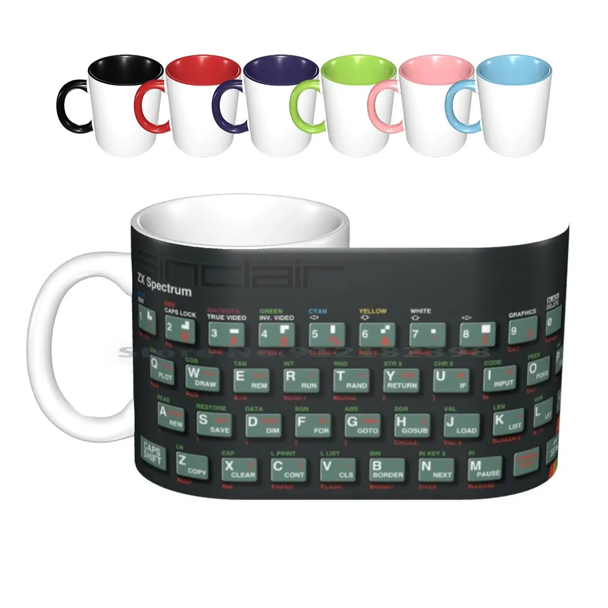 

Керамические кружки Zx Spectrum, кофейные чашки, Кружка для молока и чая, ретро, ретро, игровые, Zx спектр, 8 бит, креативный тренд, винтажный подарок