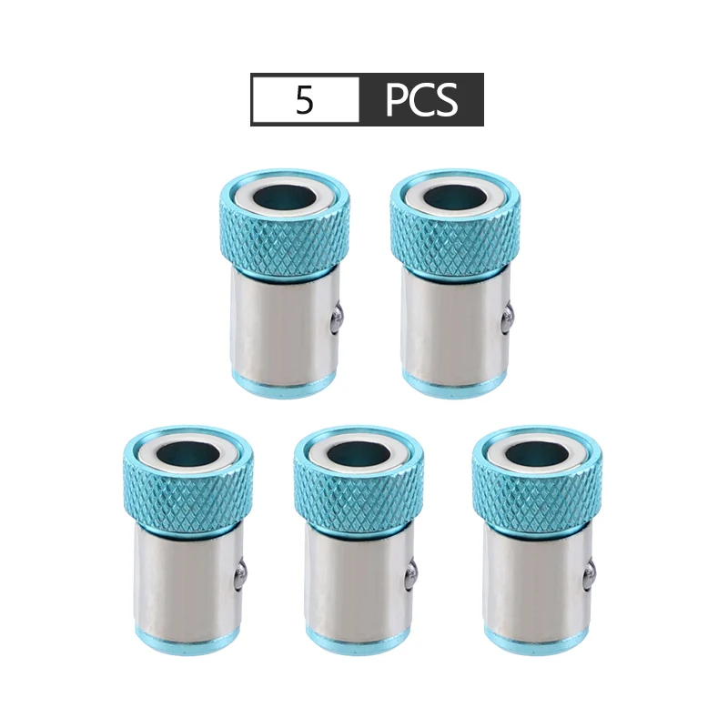 5PCS 1/4 ''6,35 мм отвертка магнитное кольцо S2 сплав сталь Съемный магнит драйвер шестигранное сверло для электродрели сильный магнетизатор - Цвет: 5PCS