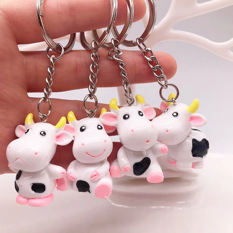

Брелок в виде коровы, 2021 год, брелок мультяшный, милый автомобильный брелок, кулон для девочек, забавные игрушки для детей, брелоки с животны...